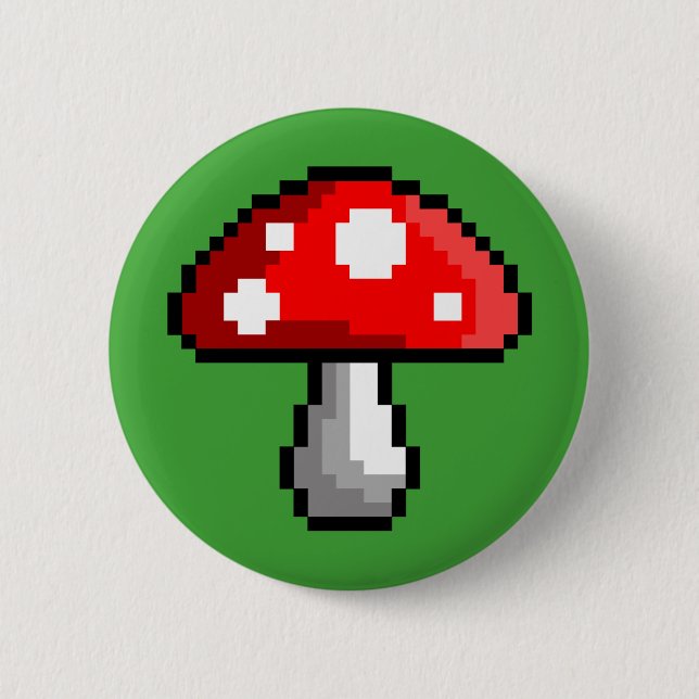 Pixel Mushroom Button (Front)