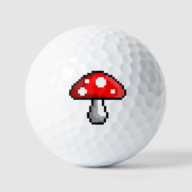 Pixel Mushroom Golf Balls (Front)