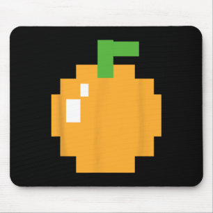 Pixel Orange 80s Retro Arcade Video Game Halloween Mouse Pad