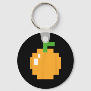 Pixel Orange 80s Video Game Costume Easy Group Hal Key Ring