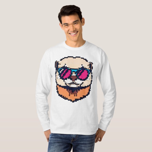 Pixel Otter Delight T-Shirt (Front Full)