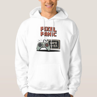 Pixel Panic – Angry Controller & Game Over Screen  Hoodie