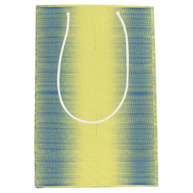 Pixel pattern 01.B.bw.Yellow BG Medium Gift Bag (Front)