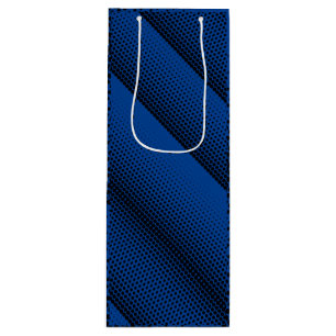 Pixel Pattern 08.B.w Blue BG Wine Gift Bag