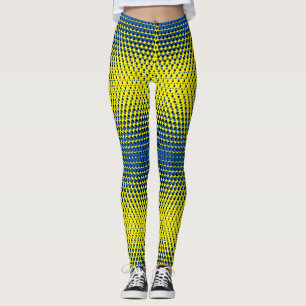 Pixel Pattern 09.BBLK.w BYellow BG Leggings