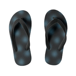 Pixel Pattern 10.B.bw Black BG Kid's Thongs