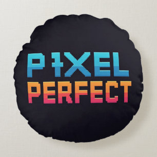 Pixel Perfect  Round Cushion