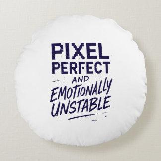 Pixel Perfect Round Cushion