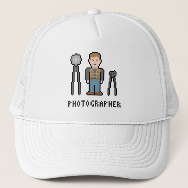 Pixel Photographer Trucker Hat (Front)