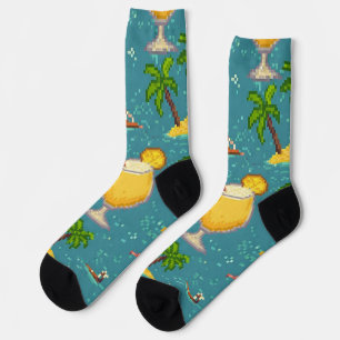 Pixel Pina Coladas Socks