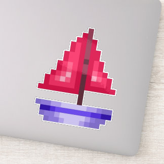 Pixel pink boat