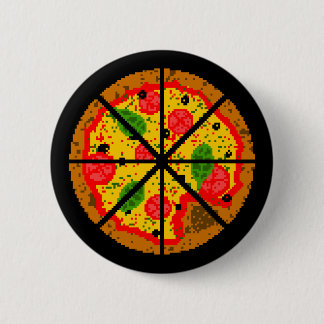 Pixel Pizza 6 Cm Round Badge