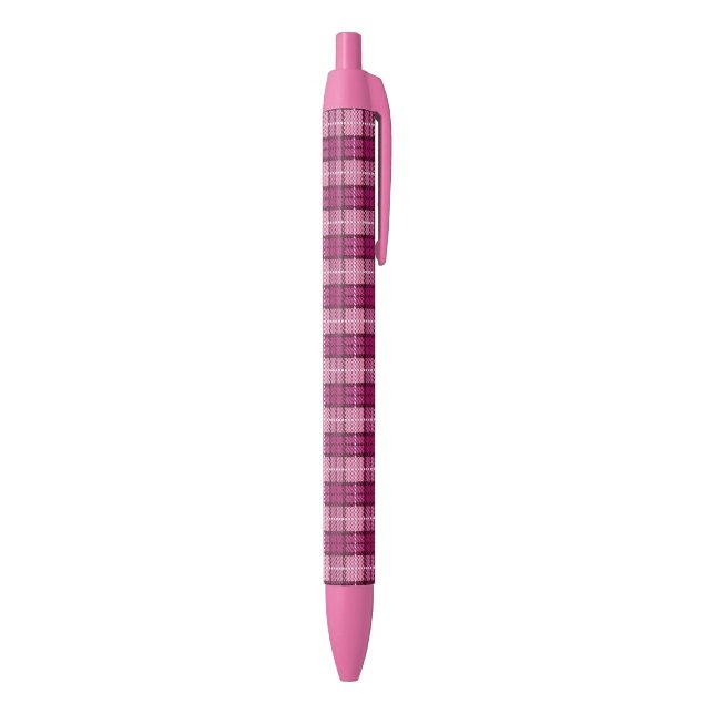 Pixel Plaid_Magenta-Black Black Ink Pen (Bottom (Vertical))