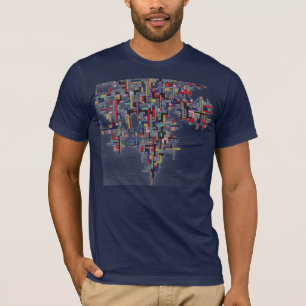 Pixel Pop Abstract Fractal Designs T-Shirt