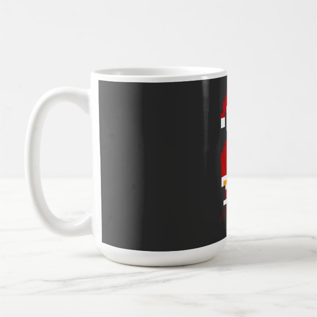 Pixel Pose Santa Claus Coffee Mug (Left)