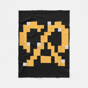 Pixel Pretzel 80s Video Game Easy Halloween Group  Fleece Blanket
