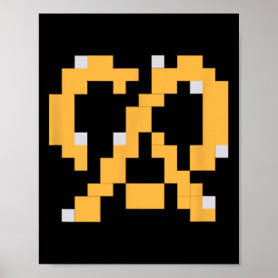 Pixel Pretzel 80s Video Game Easy Halloween Group  Poster