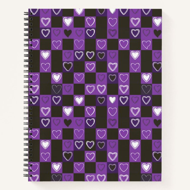 "Pixel Pulse: Love Checkmate" Notebook (Front)