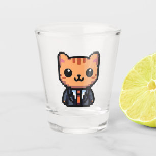 Pixel Purrfection Cat Shot Glass