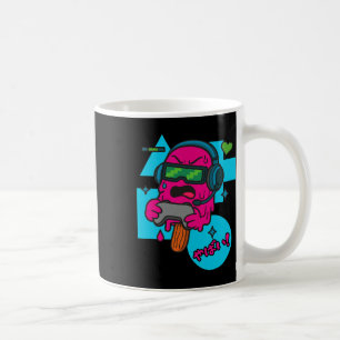 Pixel Rage Gamer Popsicle Funny Melting Ice Cream  Coffee Mug