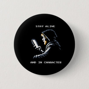 Pixel Roleplay Retro Gamer Vibes  6 Cm Round Badge