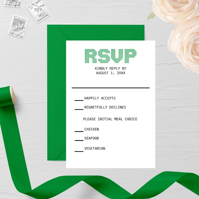 Pixel RSVP Wedding RSVP Card (Creator Uploaded)