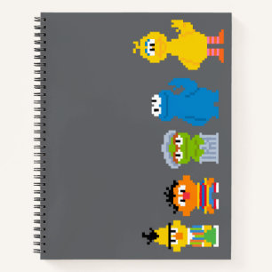 Pixel Sesame Street Characters Notebook
