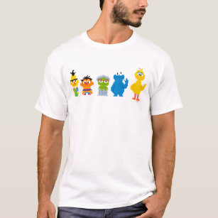 Pixel Sesame Street Characters T-Shirt