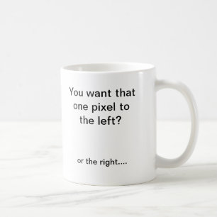 Pixel shifter coffee mug