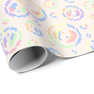 Pixel Soap Bubbles Pattern Wrapping Paper