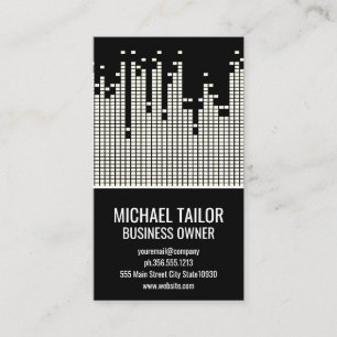 Pixel Sound Bar Background Business Card