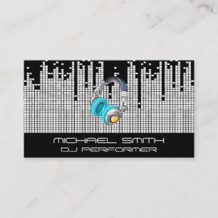 Pixel Sound Bar Background Business Card