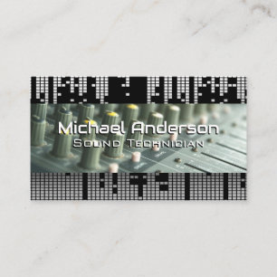 Pixel Sound Bar Background   Sound Mixer Business Card