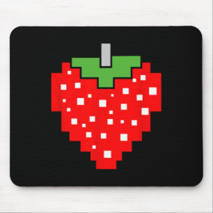 Pixel Strawberry 80s Retro Arcade Game Halloween C Mouse Pad