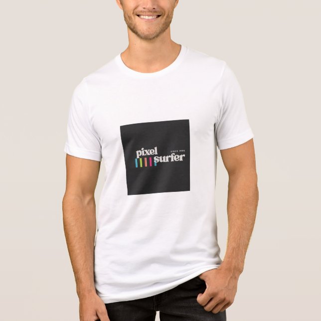 Pixel Surfer T-shirt Tri-Blend Shirt (Front)
