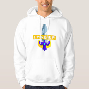 Pixel Sword Hoodie – “I’m Ready!” Gamer Gear