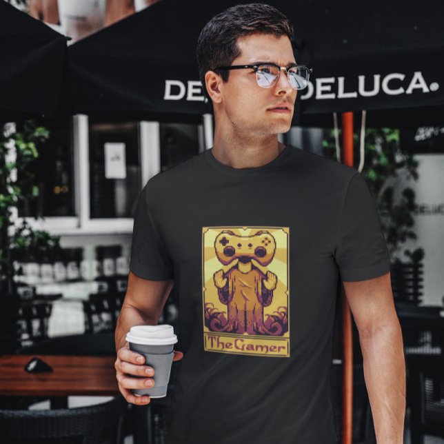 Pixel Tarot Card Joystick Gamer T-Shirt (Creator Uploaded)