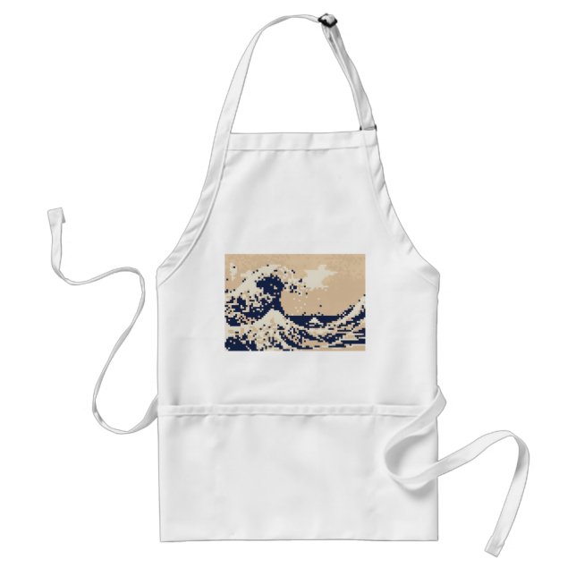 Pixel Tsunami 8 Bit Pixel Art Standard Apron (Front)