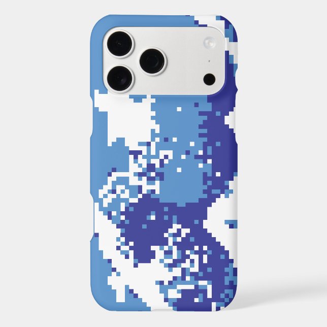Pixel Tsunami Blue 8 Bit Pixel Art (Back)