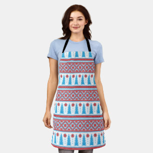 Pixel Ugly Sweater Christmas Pattern Apron