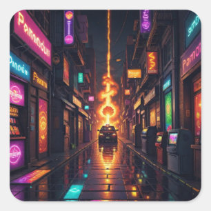 Pixel Vehicle Square Sticker