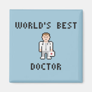 Pixel World's Best Doctor Magnet