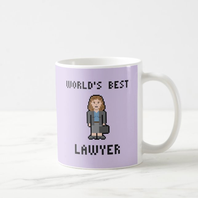 Pixel World's Best Female Lawyer Mug (Right)