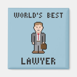 Pixel World's Best Lawyer Magnet