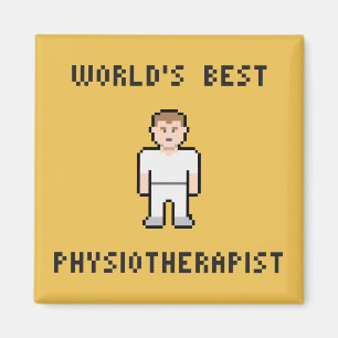 Pixel World's Best Physiotherapist Magnet