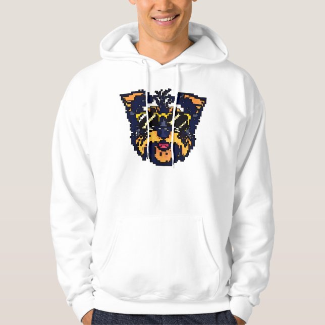 Pixel Yorkie Delight Hoodie (Front)