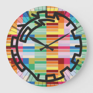 PIXELAT chained numbers by Masanser Large Clock