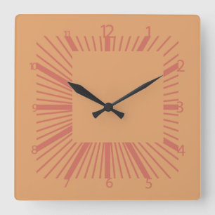 Pixelat displaced squares by Masanser Square Wall Clock