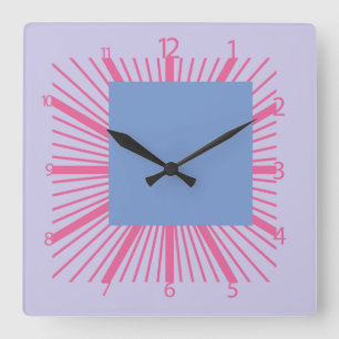 Pixelat internally squares by Masanser Square Wall Clock