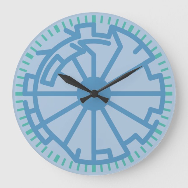 Pixelat prime max chained numbers by Masanser Large Clock (Front)